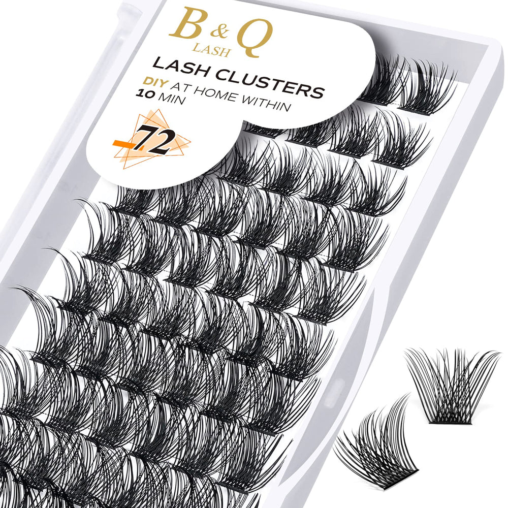 B&Qaugen volume lash clusters with wispy D-curl for natural to glam looks.