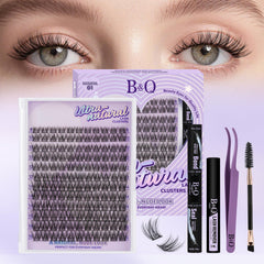 B&Qaugen Wispy Lash Clusters Kit natural-01 offers a soft, undetectable daily enhancement.
