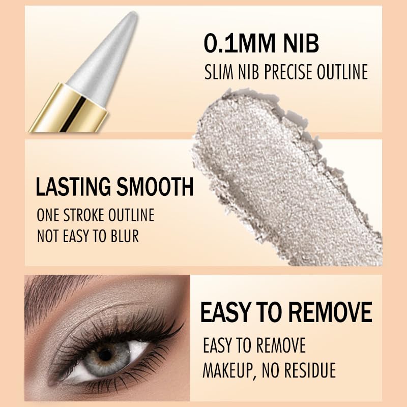 Matte black finish adds deep intensity to smoky eye styles.