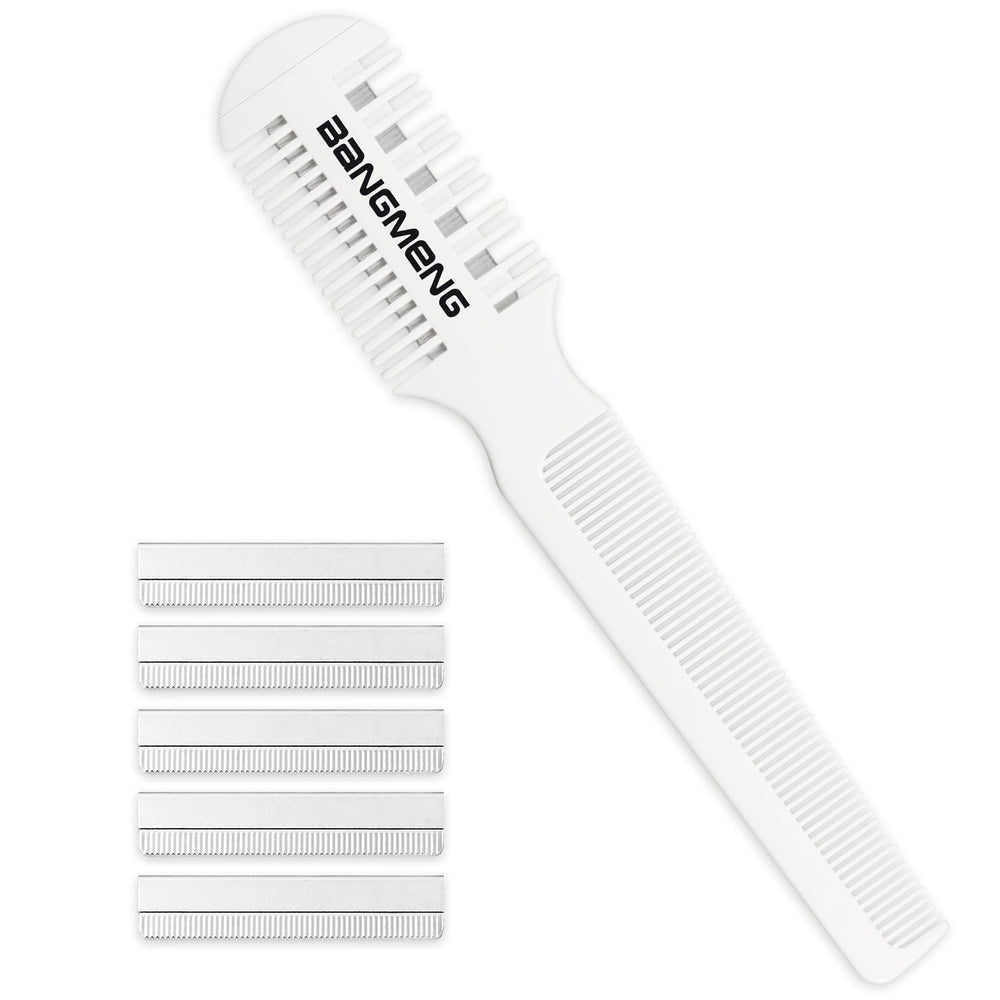 BANGMENG hair cutter comb front view with dual blades for thinning hair