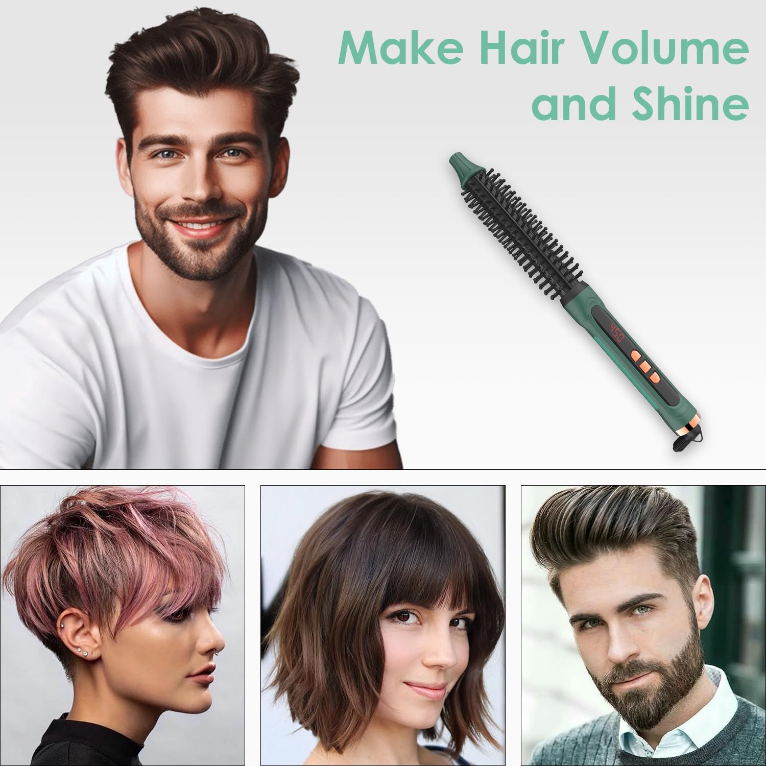 BANGMENG Mini Thermal Round Brush dual voltage for worldwide use.