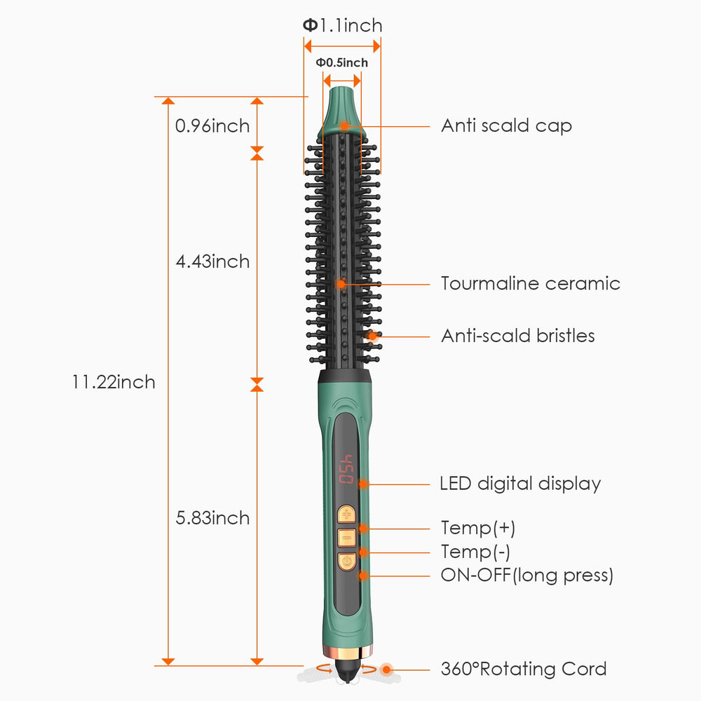 BANGMENG Mini Thermal Round Brush LED display guides precise temperature control.