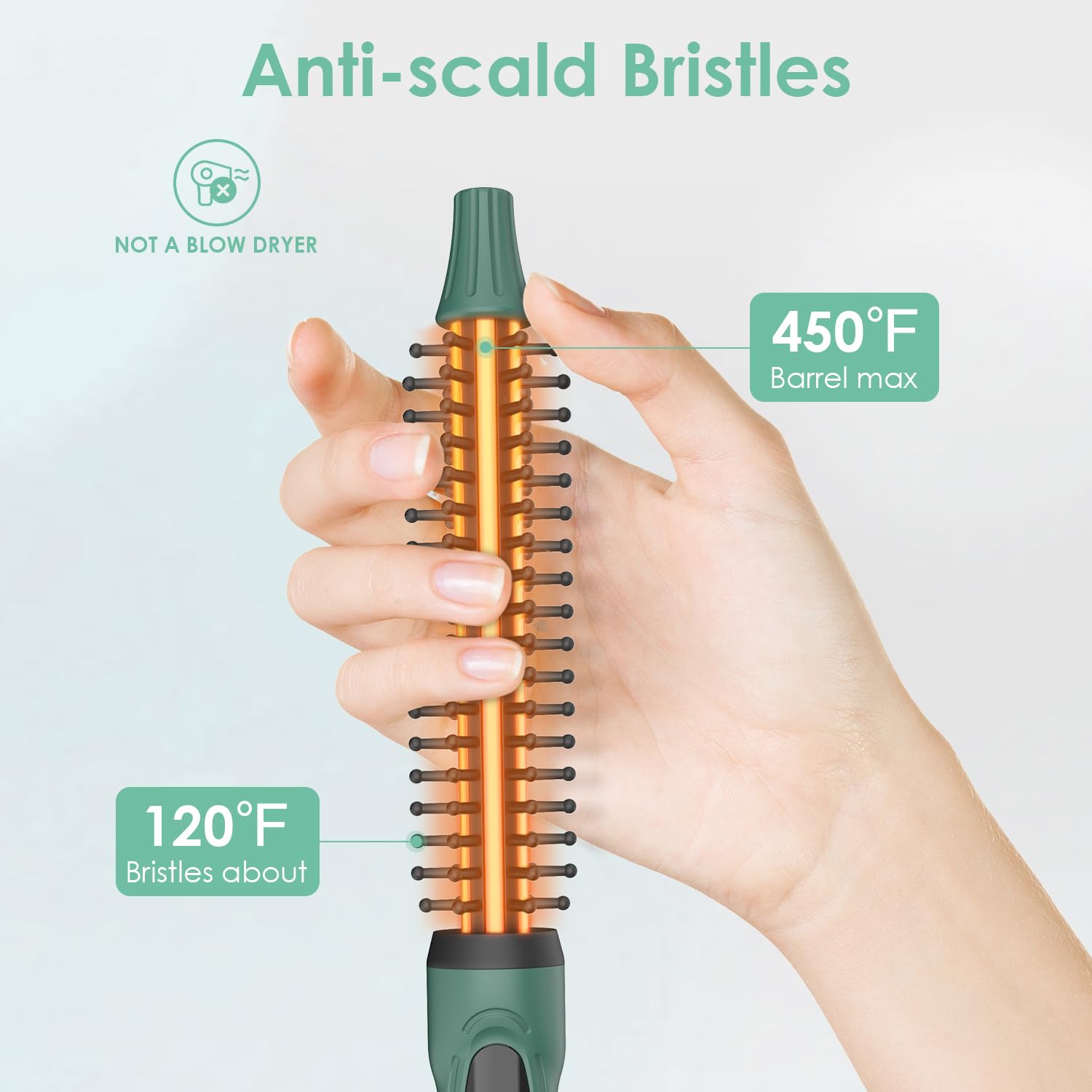 BangMENG brush LED display shows temperature for precise control.