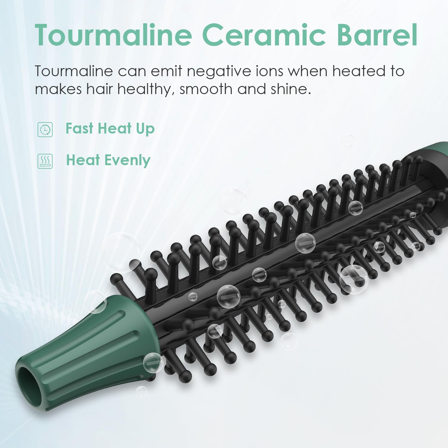 BangMENG mini brush with tourmaline ceramic heat for even styling and shine.