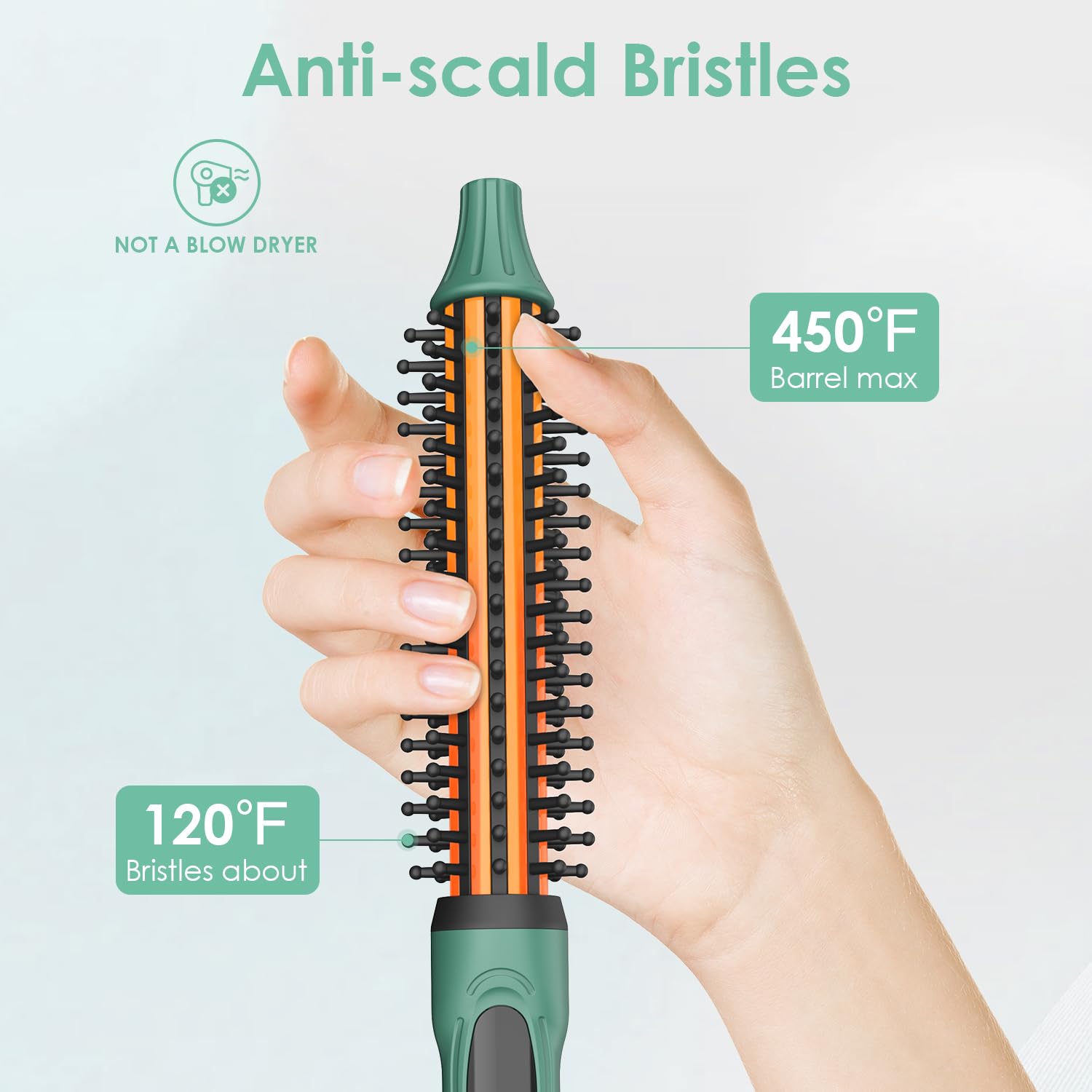 BANGMENG Mini Thermal Round Brush uses tourmaline ceramic technology for smoother results.