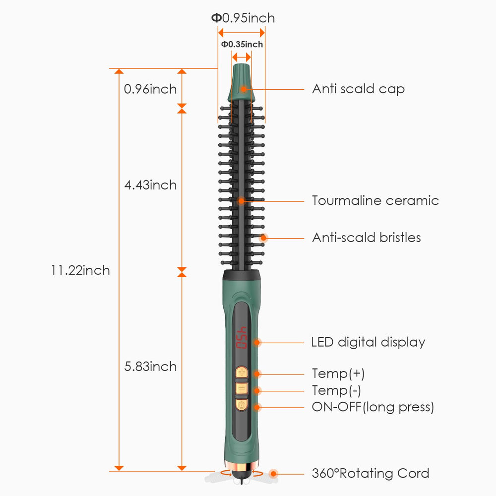BangMENG travel-ready brush with compact design and fast heat-up.