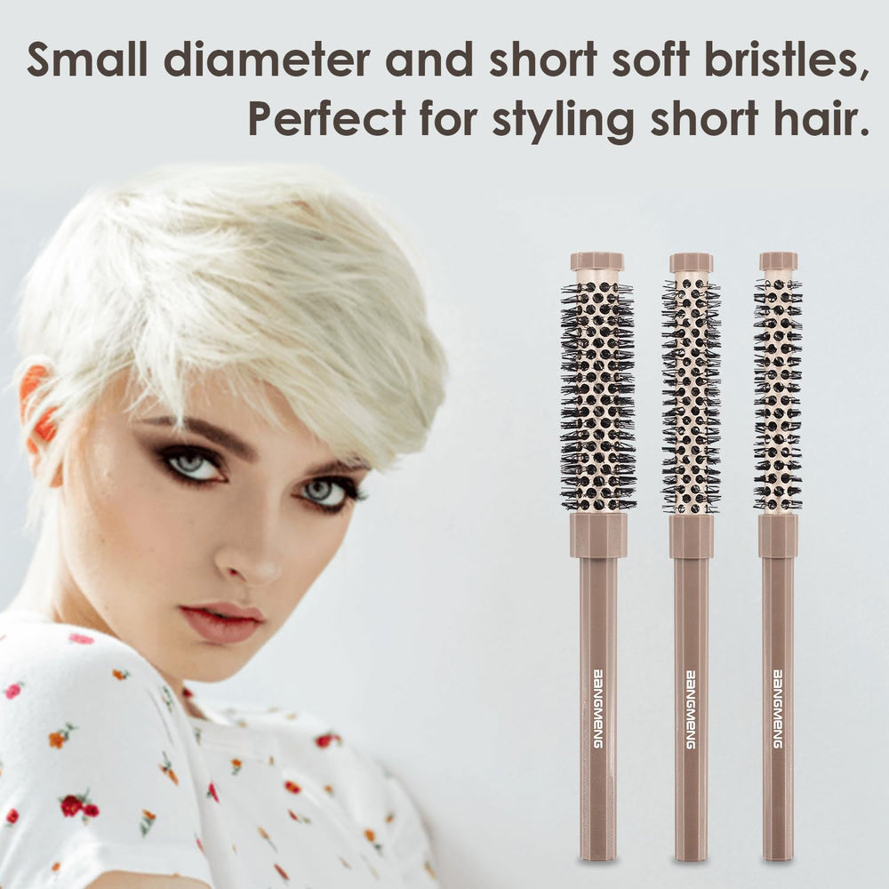 Bangmeng 0.6 inch round brush ideal for bangs and short-to-medium styles.