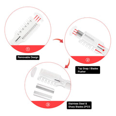 BANGMENG shaper razor comb showing two blades for versatile trimming