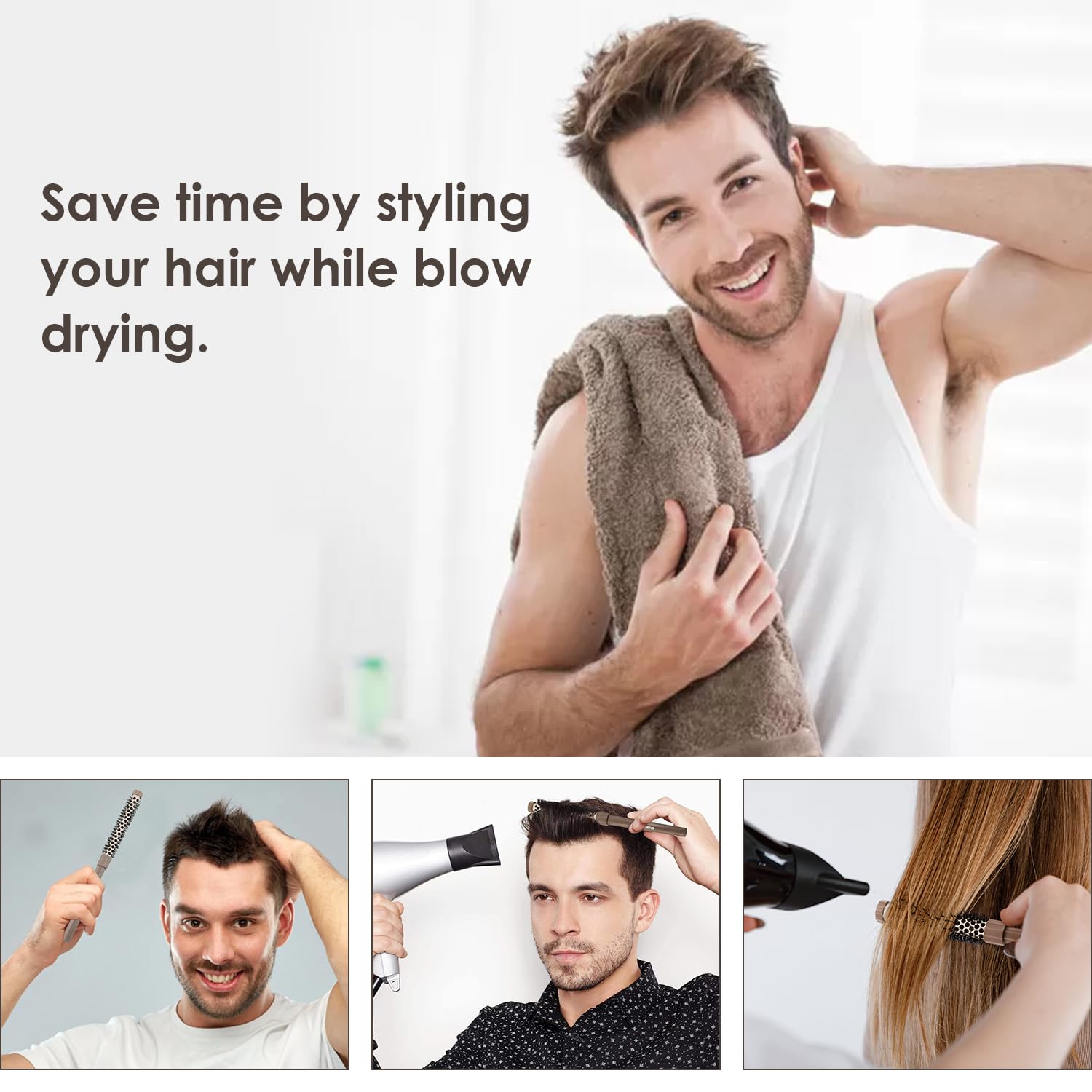 Bangmeng soft nylon bristles glide through hair with minimal snag and gentle control.