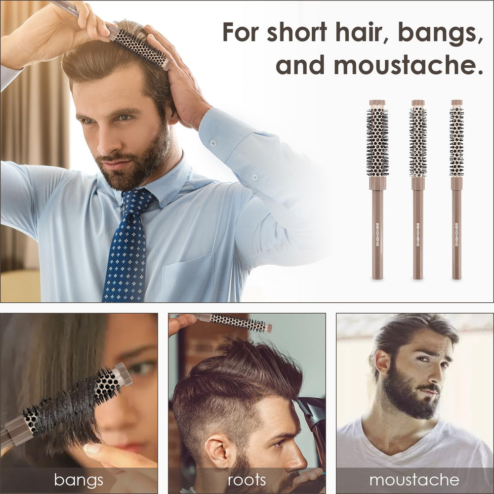 Bangmeng vented metal barrel reduces heat buildup for lasting salon-like styling.
