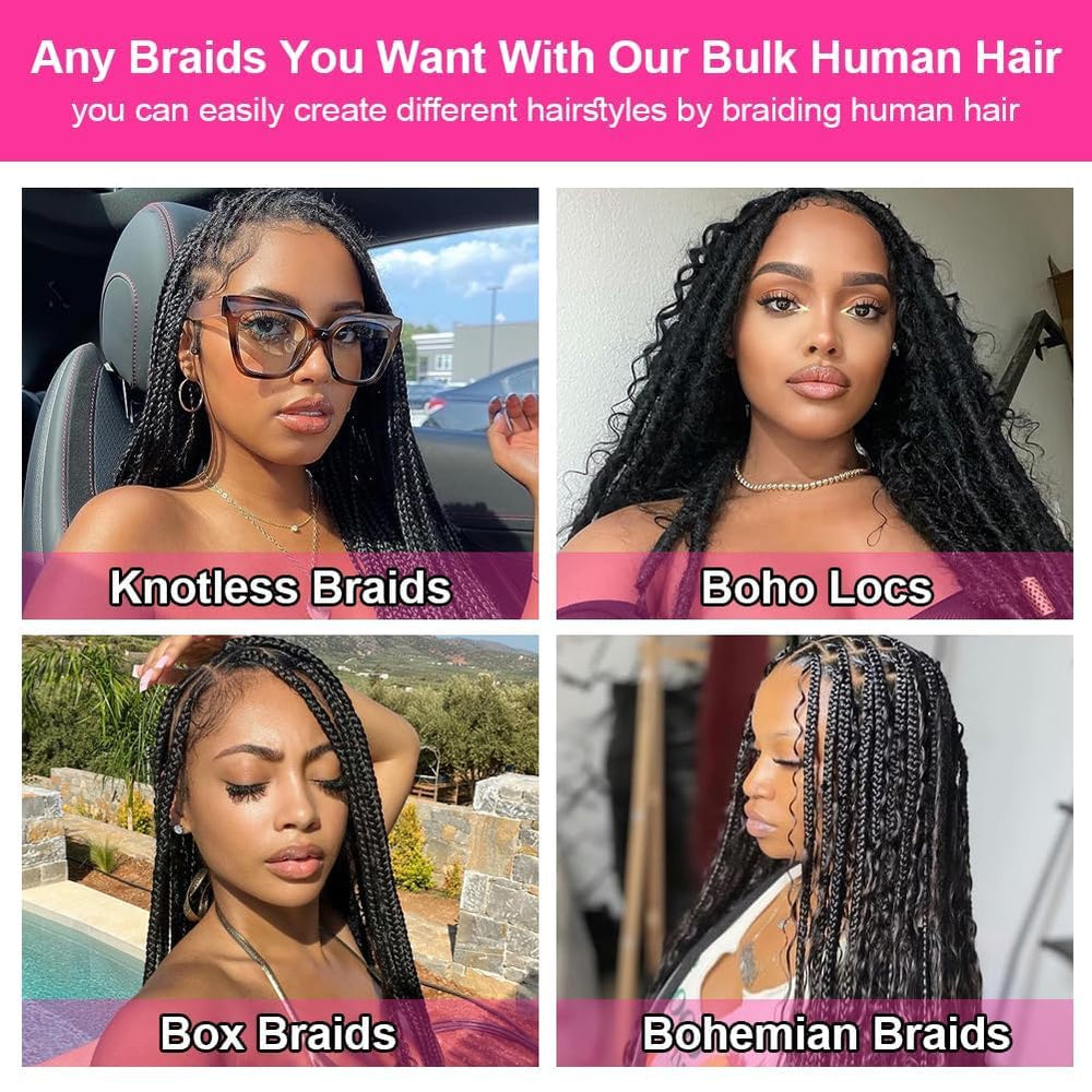 Bangxunk box braids and water wave bulk hair ready to use