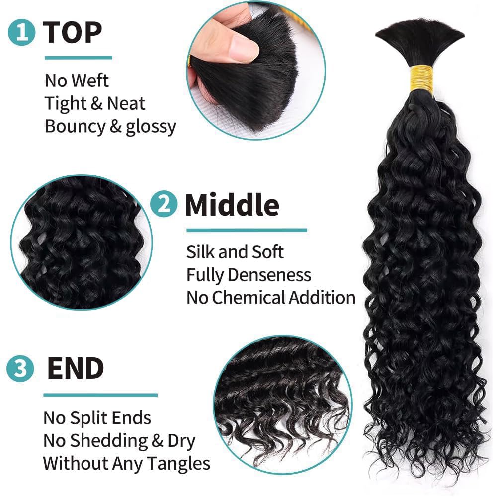 Bangxunk no-weft bulk hair for knotless and box braids