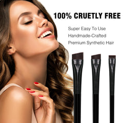 Banidy eyebrow brush flat-angle for clean brow definition.