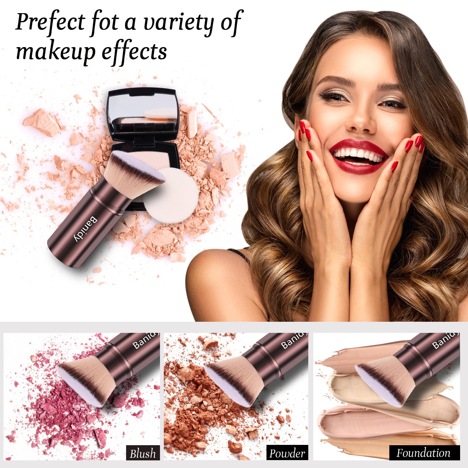 Banidy brush in purse demonstrates travel-friendly design.