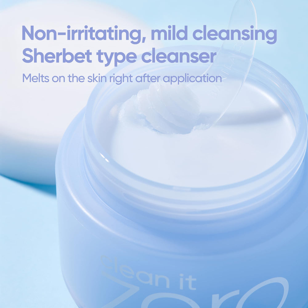 BANILA CO Clean It Zero Calming Cleansing Balm being applied to the face