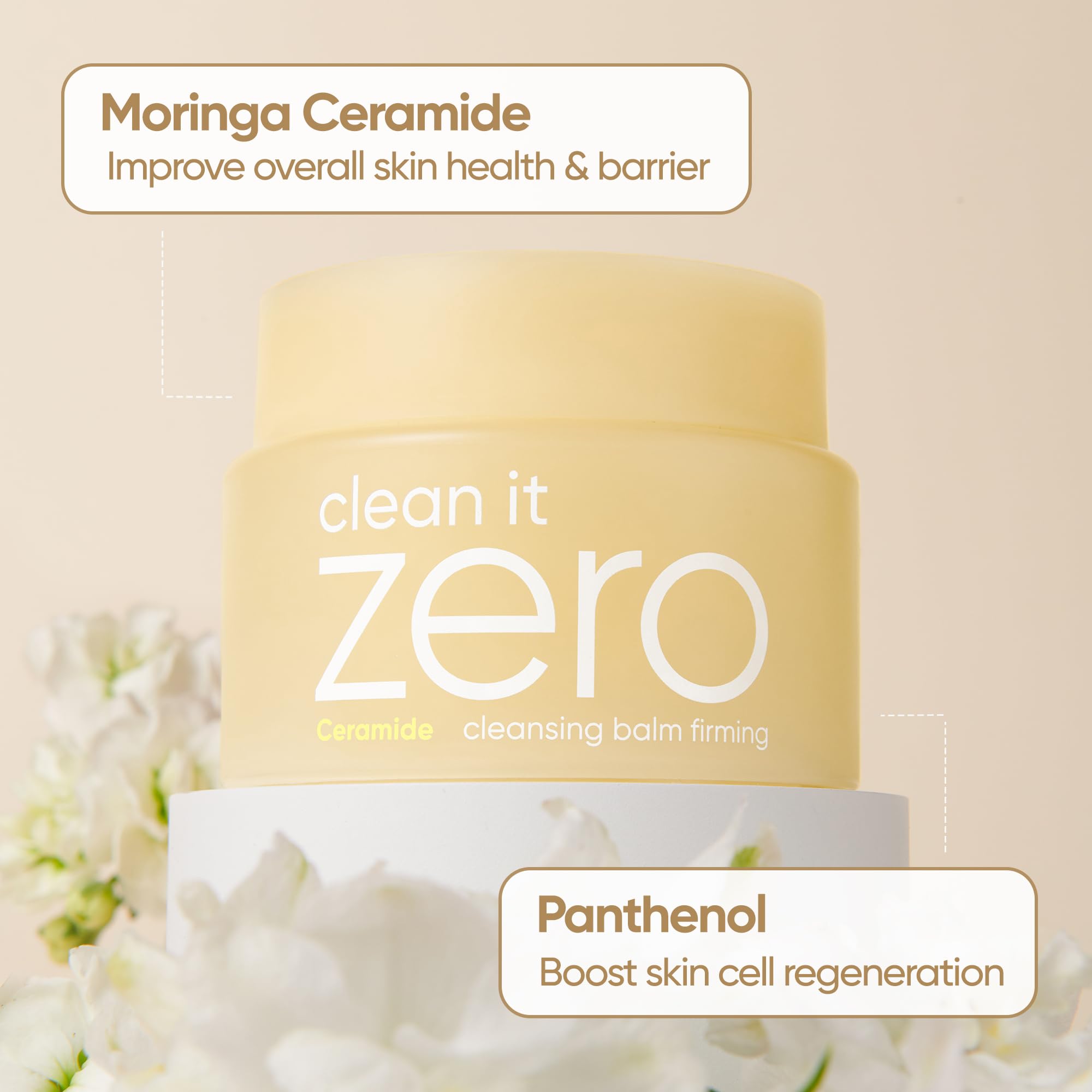 Applying the balm onto dry skin for makeup breakdown with Banila Co.