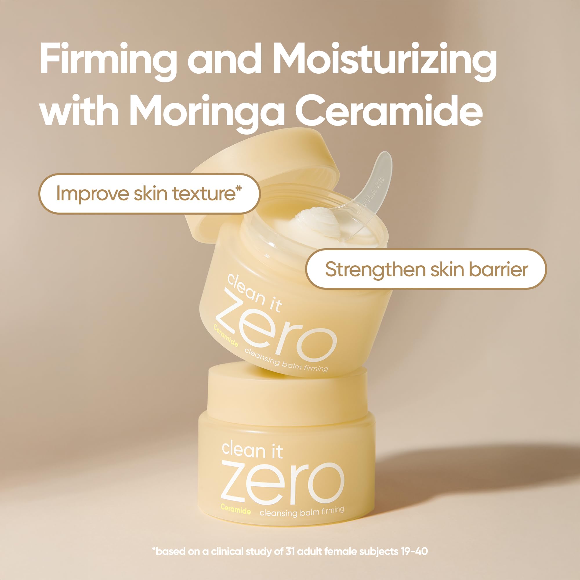 Close-up of sherbet-like texture of Banila Co cleansing balm.