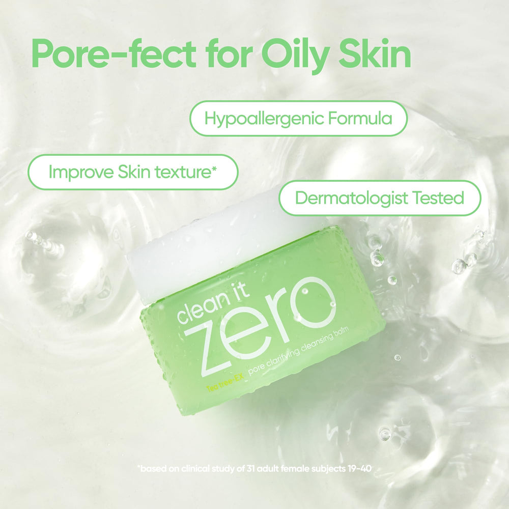 BANILA CO Clean It Zero Pore Clarifying balm on skin showing pore-care action and smooth finish