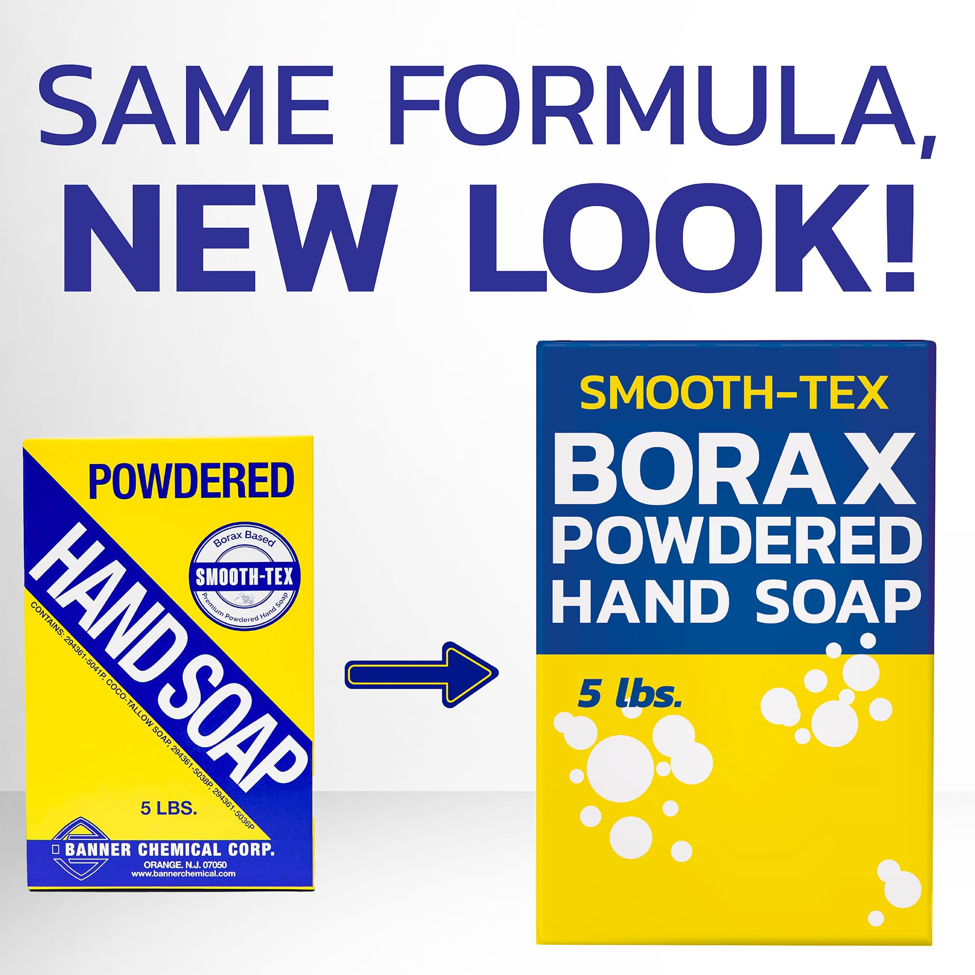 Banner Chemical label close-up showing Borax-based formula for powerful cleanup