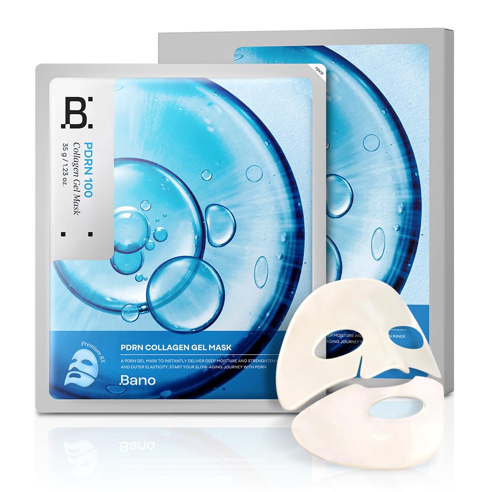 Mascarilla gel Bano PDRN, tejido denso de 35 g para firmeza y hidratación.