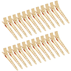 Bantoye 2.75-inch gold duck bill clip secures hair sections for styling.