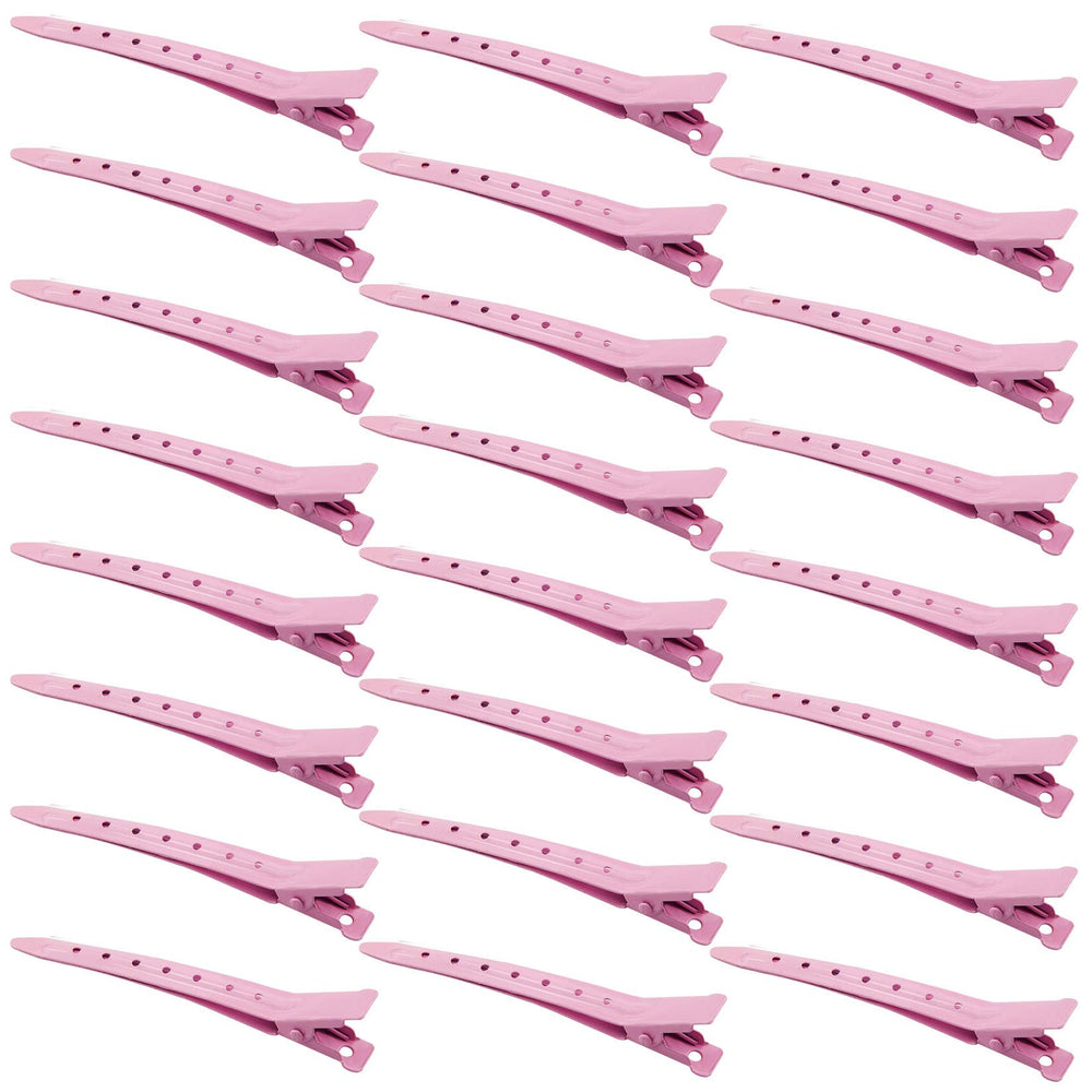 Bantoye pink duck bill clip for secure hair sectioning during styling.
