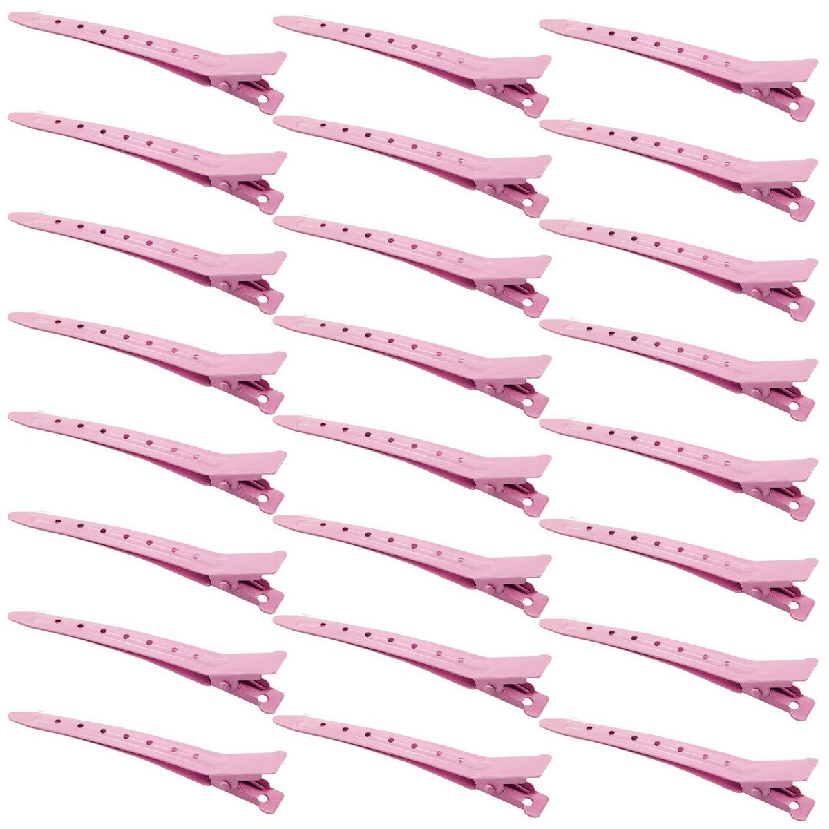 Bantoye pink duck bill clip for secure hair sectioning during styling.