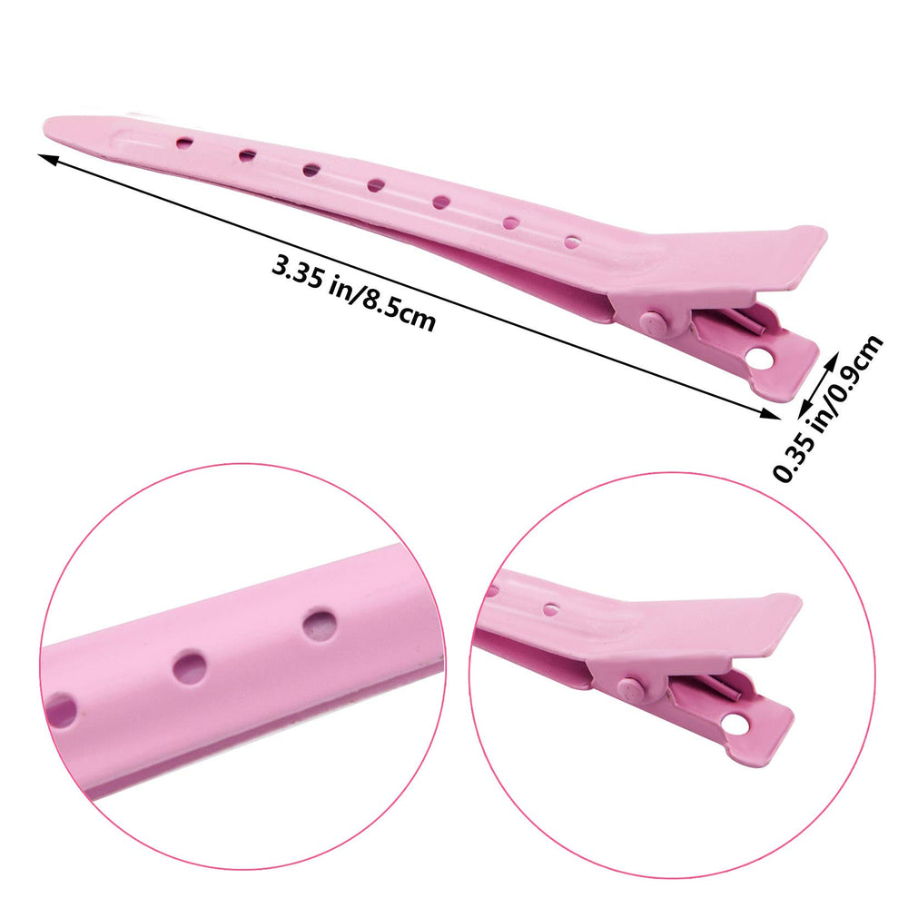 Bantoye pink duck bill clip close-up showing holes for ventilation and grip.