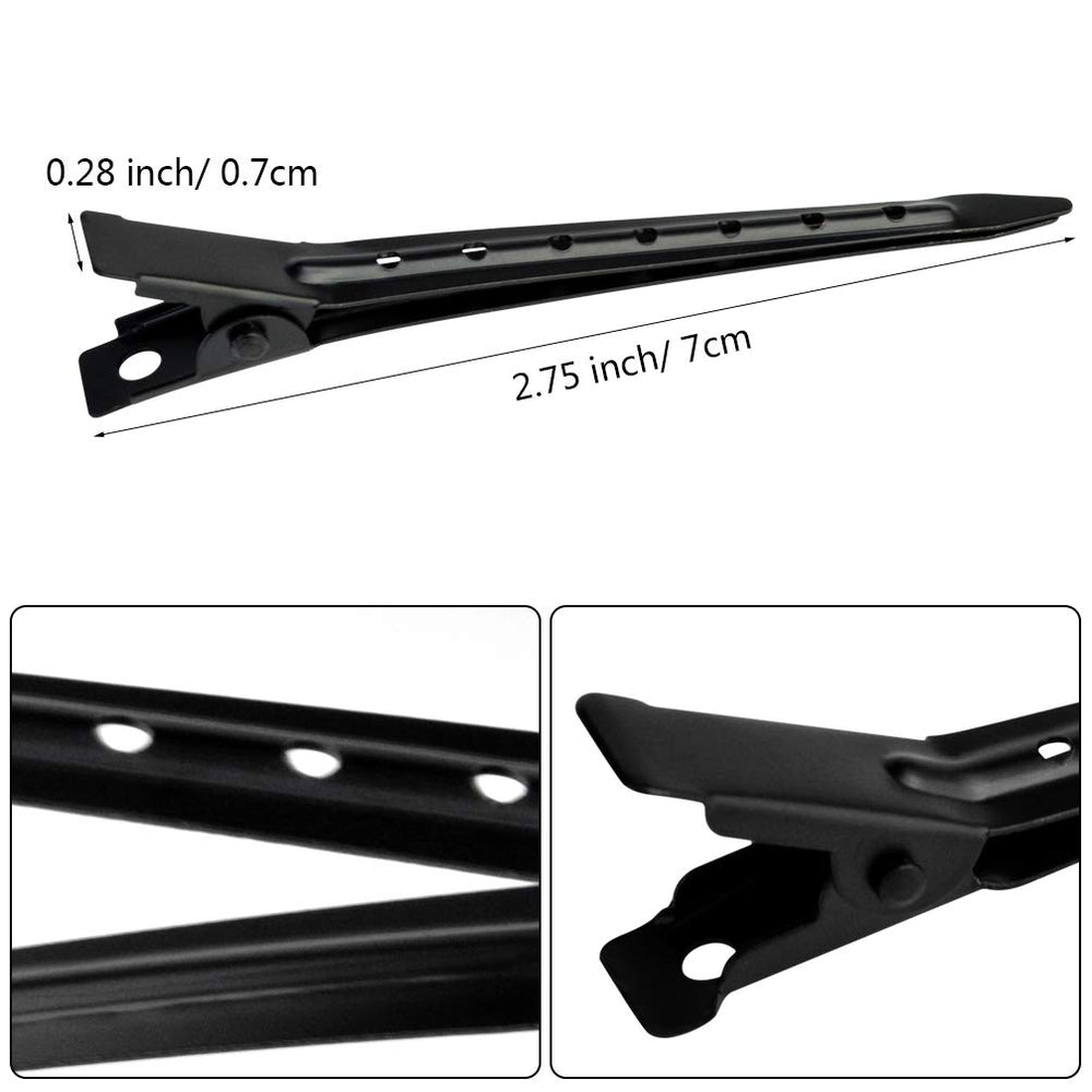 Bantoye duck bill clip in hair section for precise control.