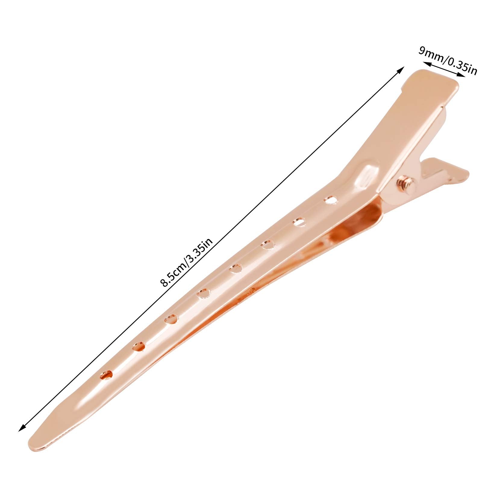 Bantoye duck bill clip in use in hair with precision for curling.