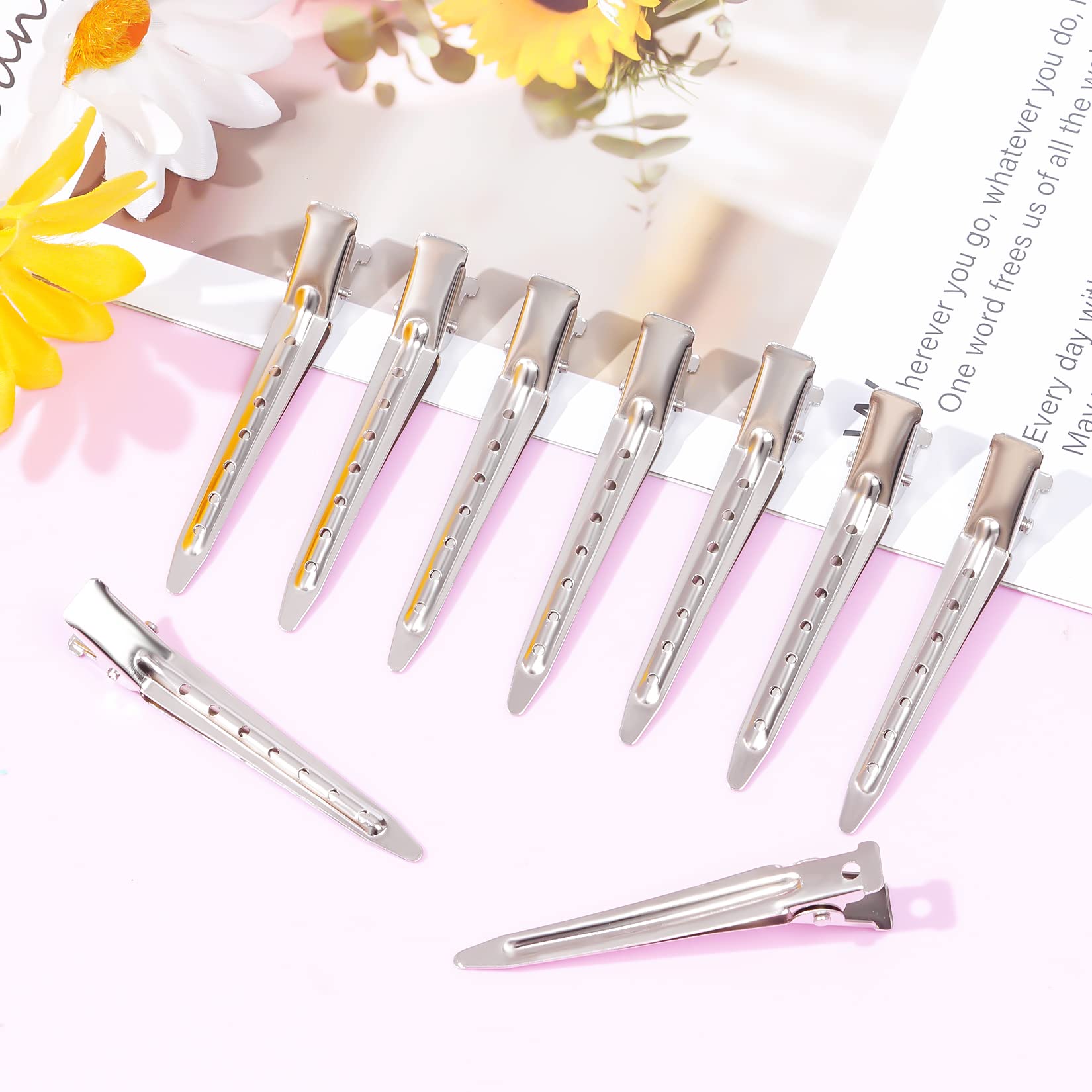 Shiny silver Bantoye clip demonstrates versatile tool for daily hair coloring and styling
