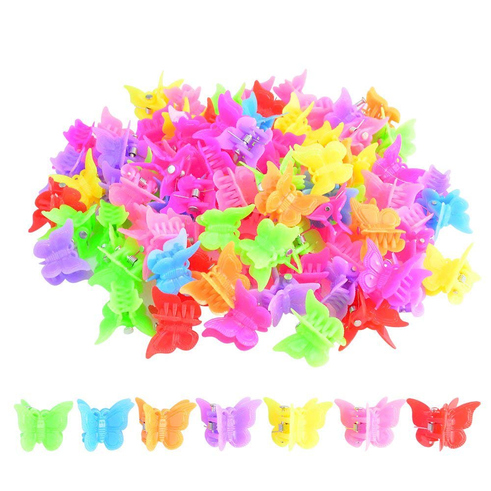 Pinza mariposa Bantoye para cabello en colores variados, ideal para peinados divertidos.