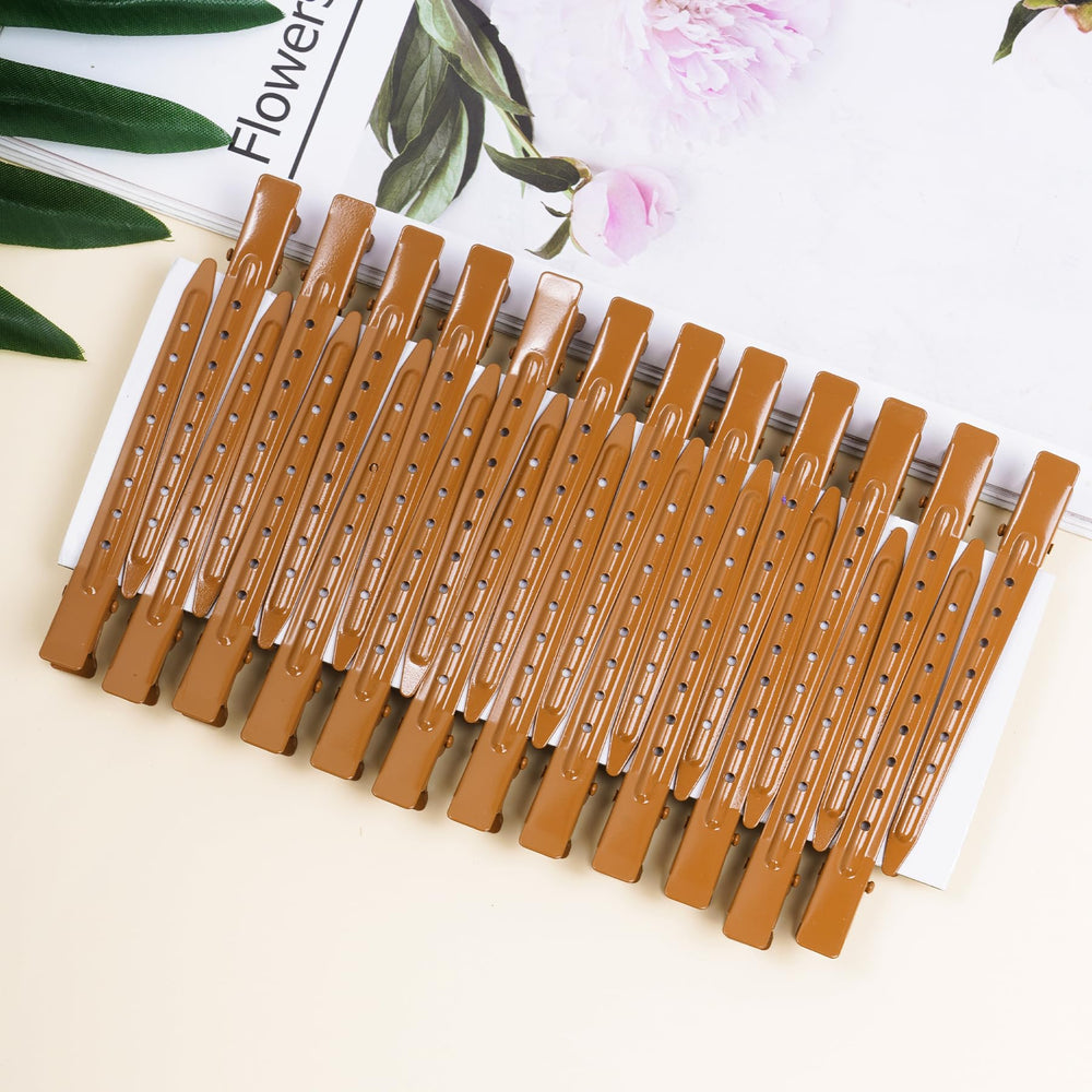 Bantoye metal alligator clip brown 3.35in highlights rustproof grip.