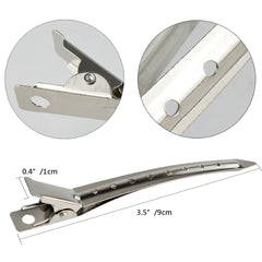 Bantoye metal alligator clip secures sections during styling and curling.