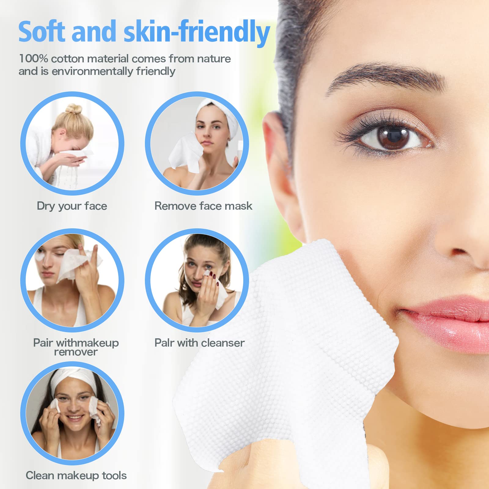 BanYakong double-sided pearl-pattern face towel for textured makeup removal.