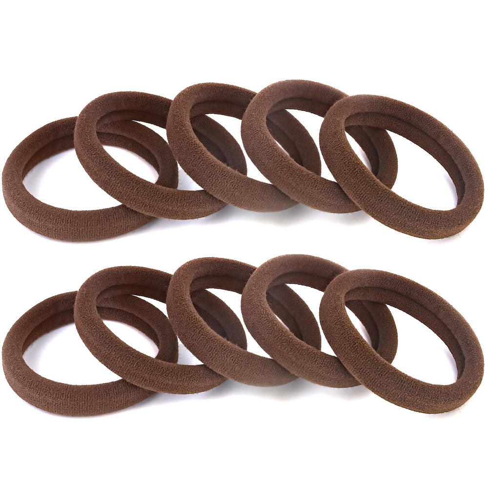 BAOLI brown hair ties 100pcs, secure all-day hold with no crease.