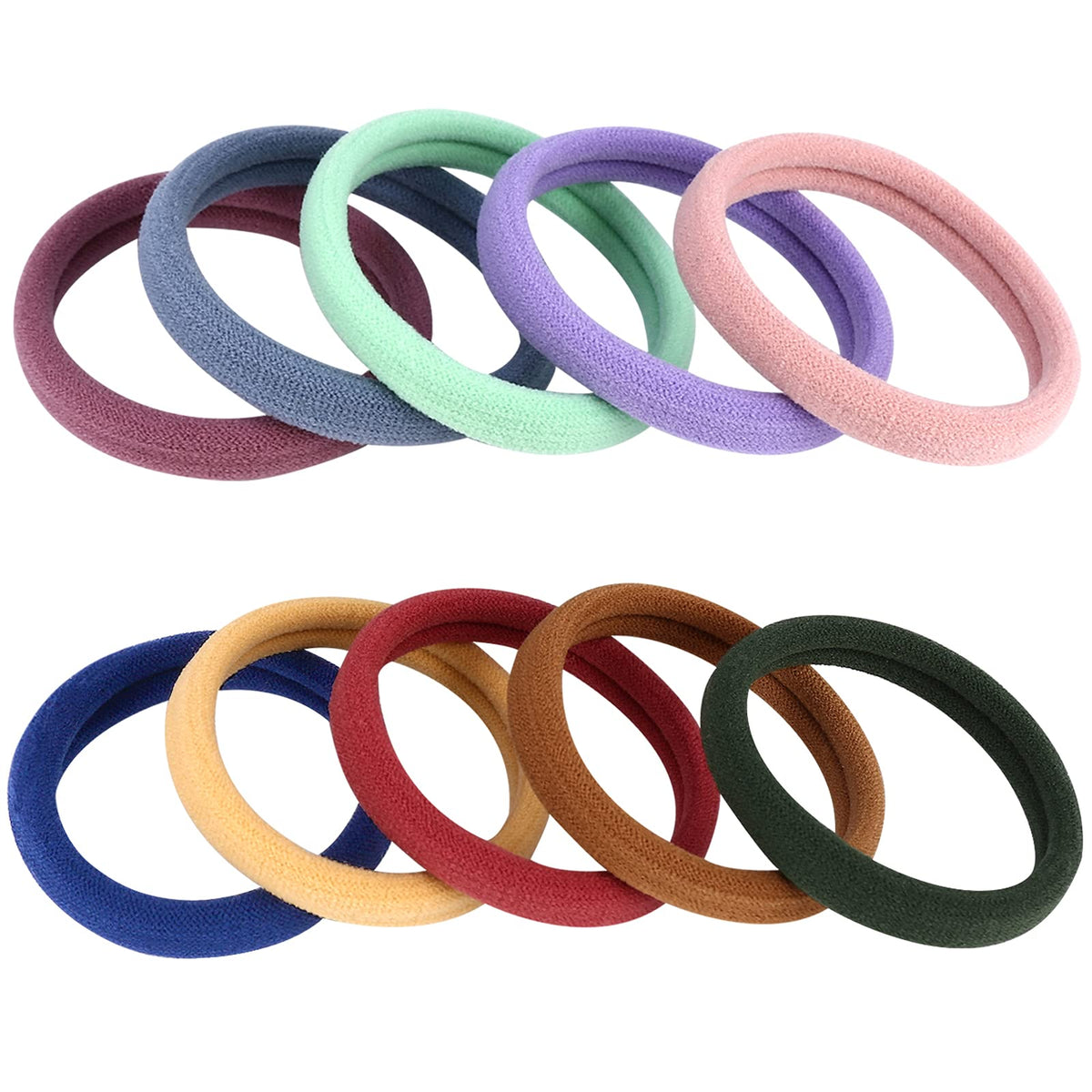 BAOLI colorful large hair ties with seamless design for snag-free styling