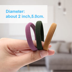 BAOLI cotton-spandex hair elastic showing strong stretch for secure ponytails