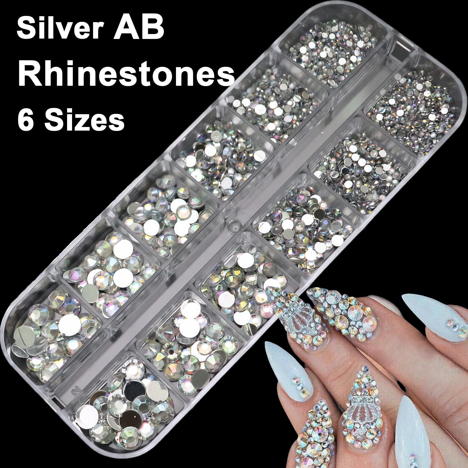 BAOYAALIN pearls in round and half-round shapes for DIY French tips.