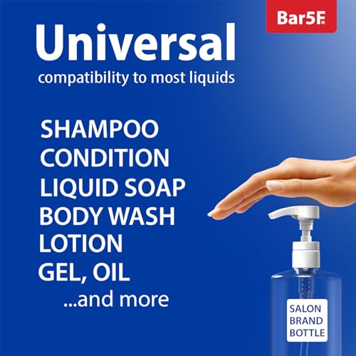 Bar5F 1-liter pump in action highlights tidy, mess-free dispensing.
