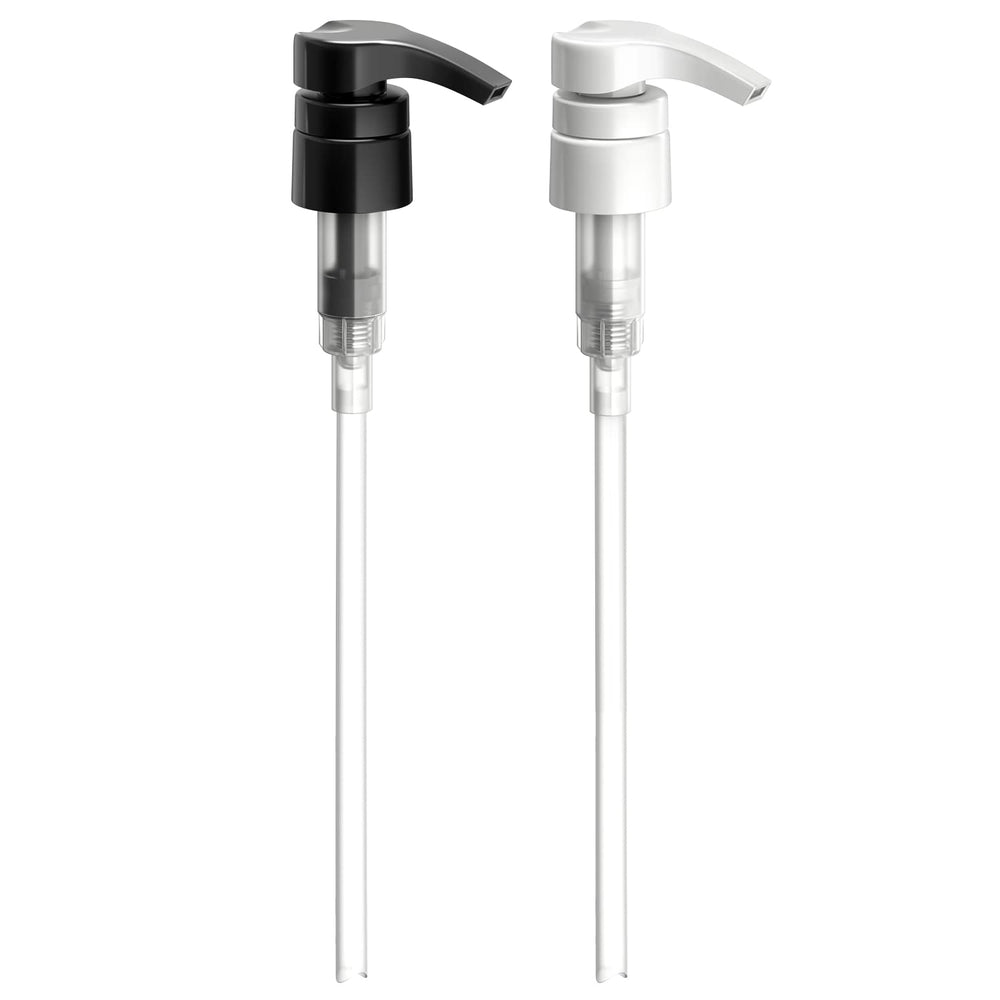 Bar5F 1-liter pump on shampoo bottle, displaying precise 4 cc per pump.