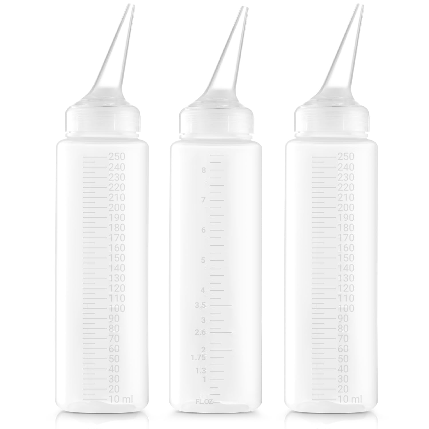 Bar5F 8.5 oz pack of three hair-color bottles for efficient dye use.