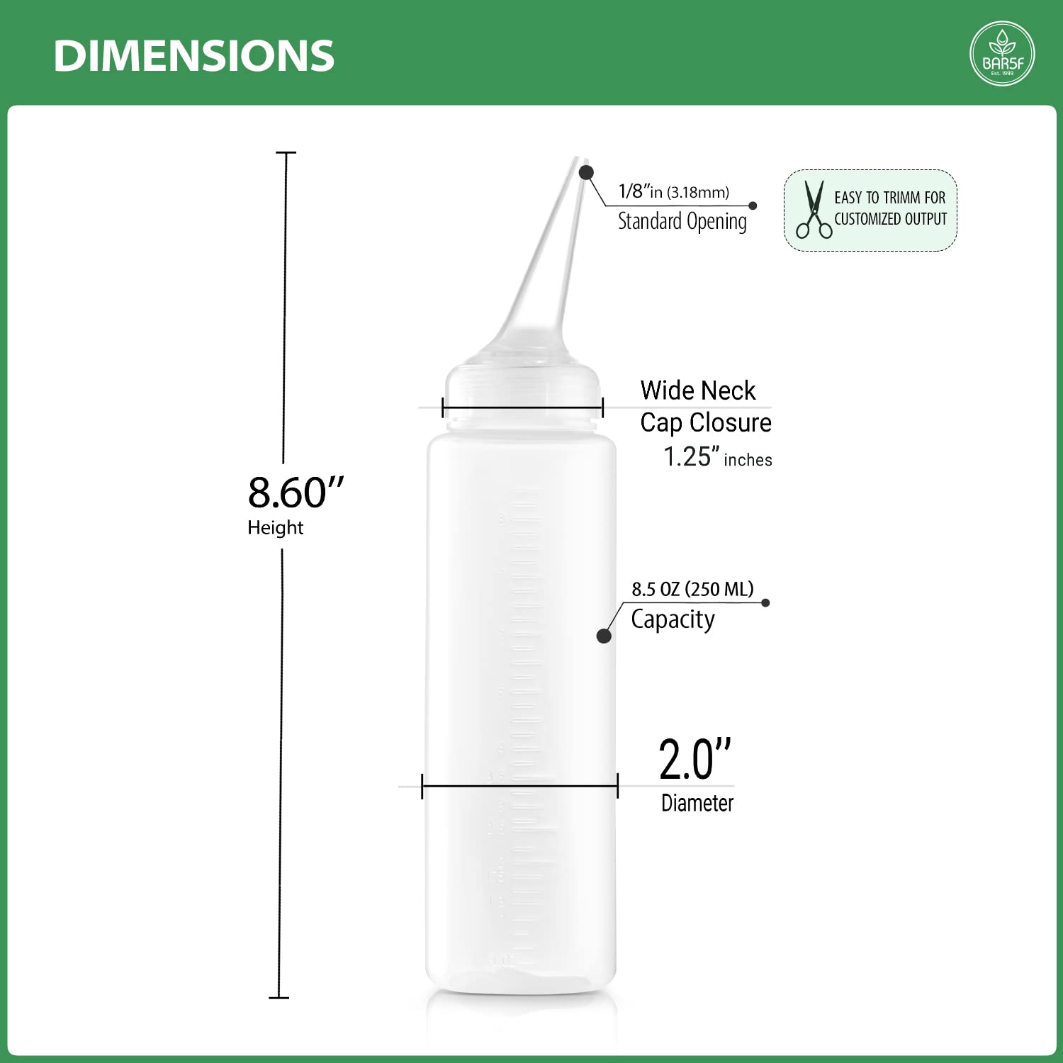 Bar5F applicator bottle featuring an angle-tip cap for controlled application.