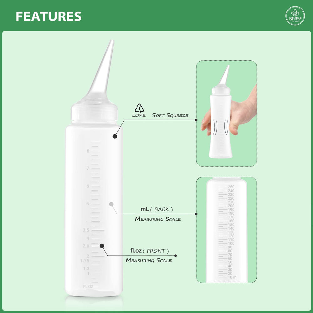 Bar5F applicator bottle with soft tip for comfortable coloring sessions.
