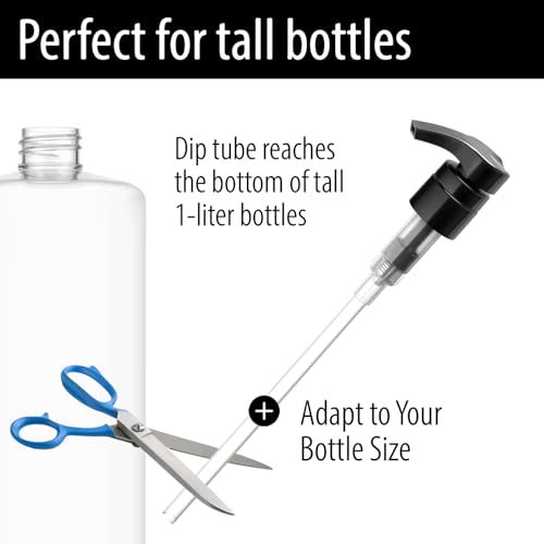 Bar5F black and white pump dispenser matches bottles and color codes products.