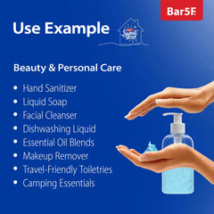 Bar5F bottle with locking cap reduces leaks during transport.