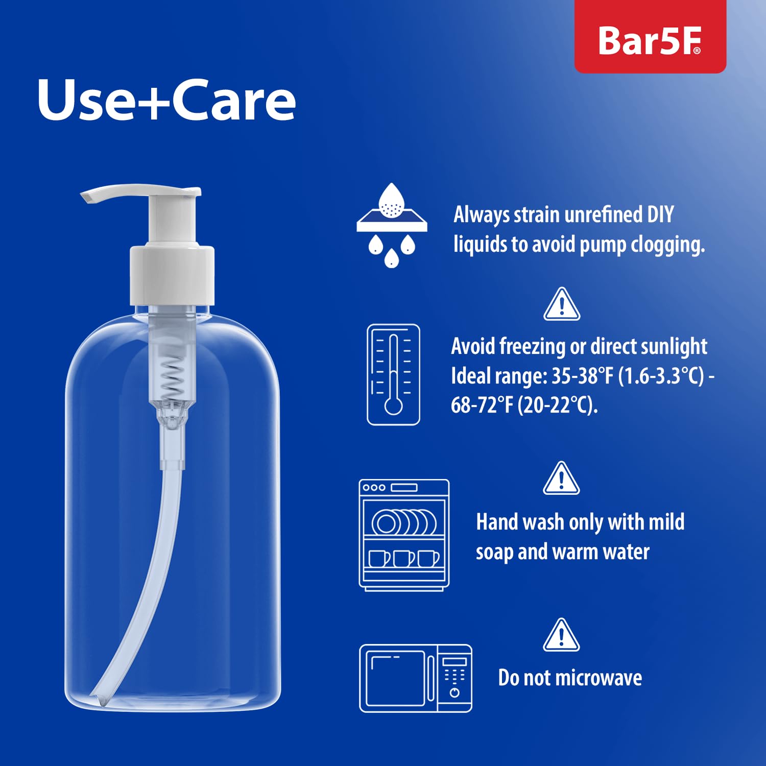 Bar5F bottle set 2-pack supports organized storage.