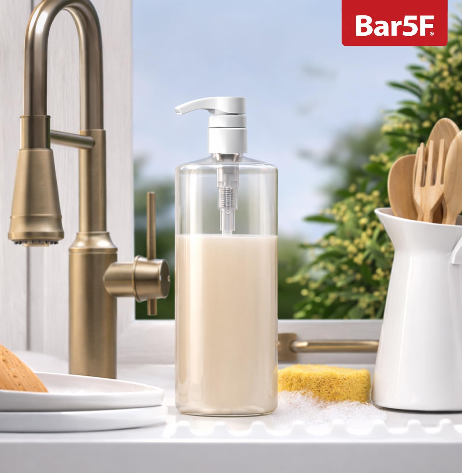 Bar5F empty shampoo bottle for convenient bathroom organization