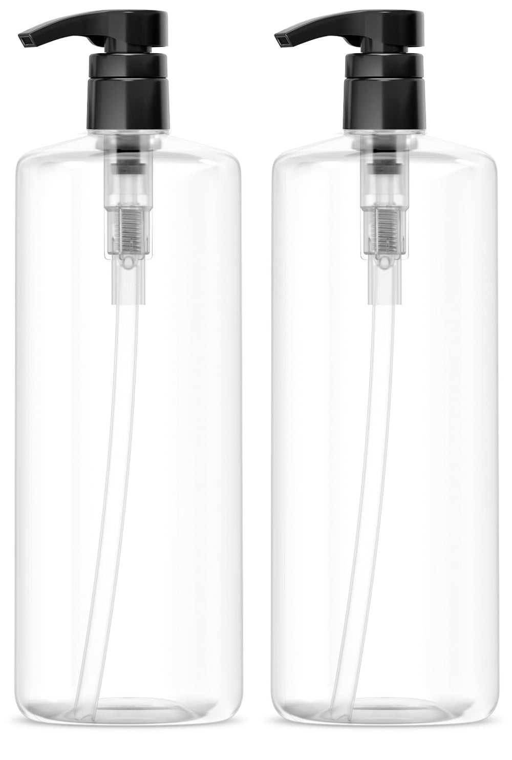 Bar5F empty shampoo bottle with pump 32oz, clear for easy visibility.