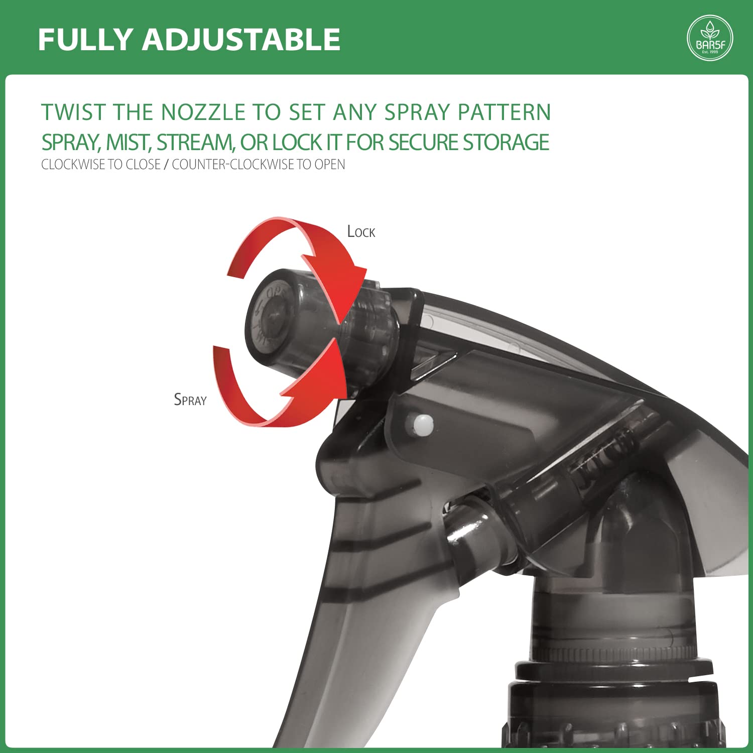 Bar5F ergonomic trigger sprayer bottle designed for comfortable hair color application.